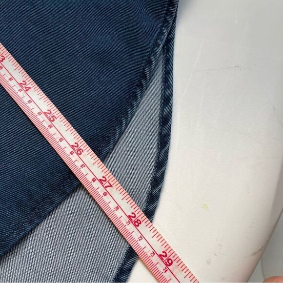 SOFT SURROUNDINGS Tencel Tunic In Dark Denim V neck roll tab sleeves XS NEW! - Picture 10 of 10